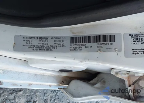 2015 Chrysler 200 Limited from USA, damaged, VIN 1C3CCCABXFN599575